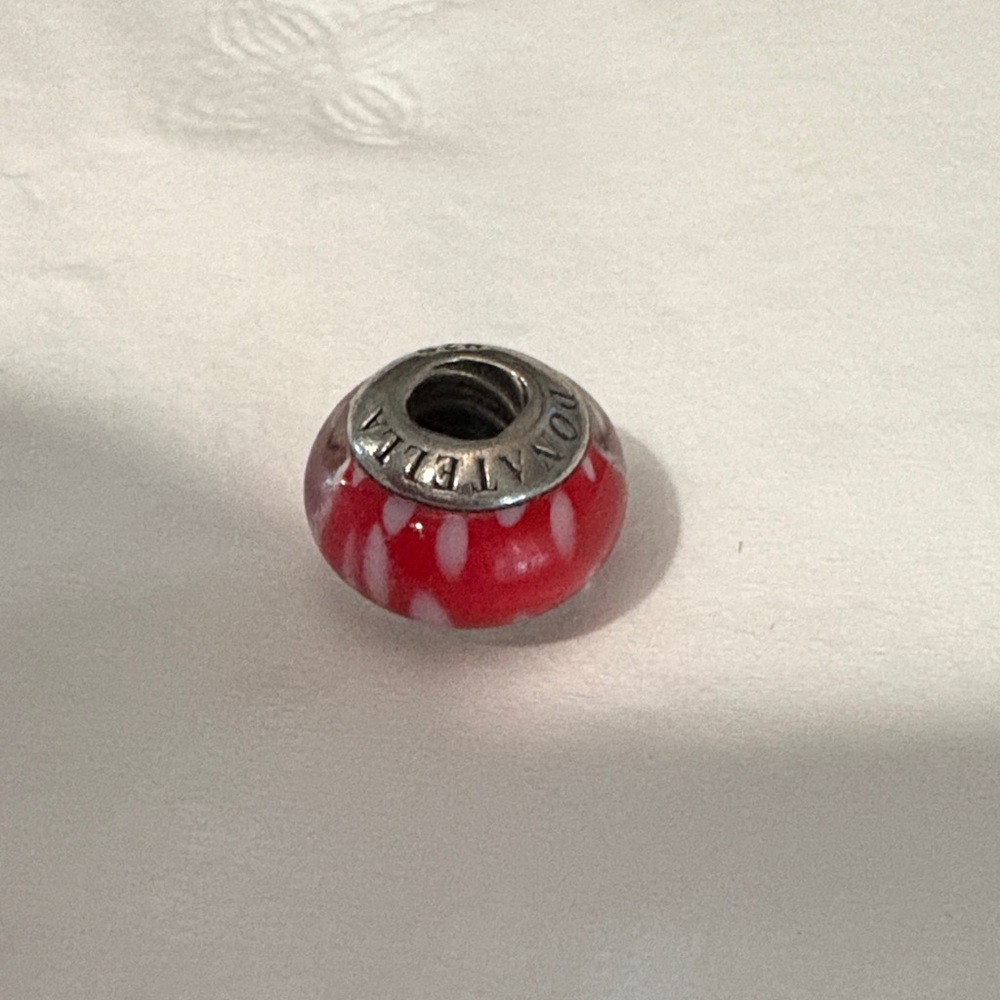 Donatella Red and White Charm